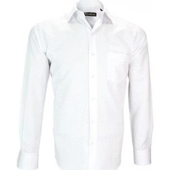 Chemise Emporio Balzani chemise tissu jacquard syracuse blanc