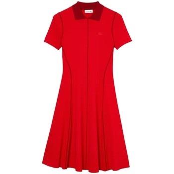 Robe Lacoste Robe Polo Ref 56067 3ML Rouge
