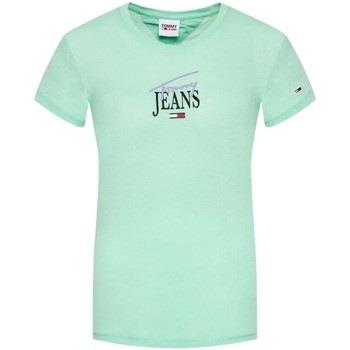 T-shirt Tommy Jeans T Shirt Femme Ref 55915 Vert