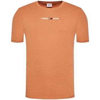 T-shirt Tommy Jeans T Shirt Homme Ref 55456 Orange