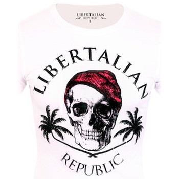 T-shirt Libertalian-Républic T-Shirt Libertalia-Républic Red Logo Blan...