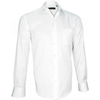 Chemise Emporio Balzani chemise tissu armure bianco blanc