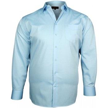 Chemise Doublissimo chemise popeline traditionnelle bleu