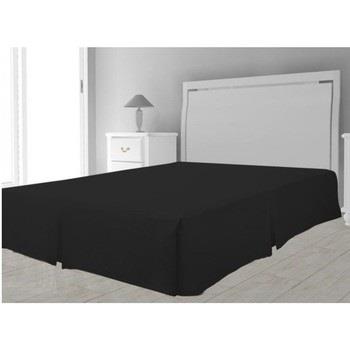 Parures de lit Selartex Cache sommier microfibre 90 x 190 cm - Noir