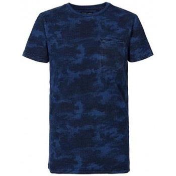 T-shirt enfant Petrol Industries Tee shirt junior bleu et noir - 10 AN...