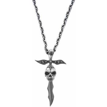 Collier Orusbijoux Collier Argent Dague Tête De Mort