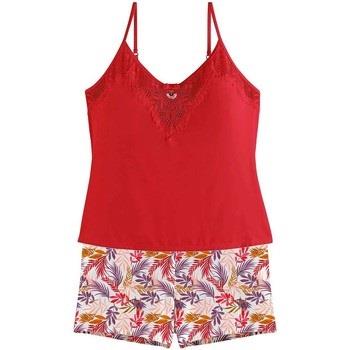 Pyjamas / Chemises de nuit Pomm'poire Top + short rouge Pile ou face