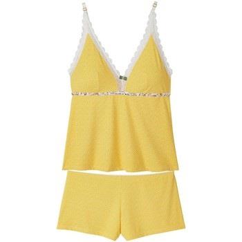Pyjamas / Chemises de nuit Pomm'poire Top short jaune Eole