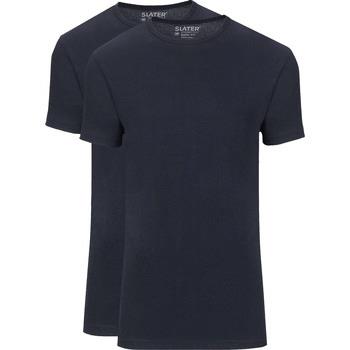 T-shirt Slater T-shirts Basique Lot de 2 Bleu Marine