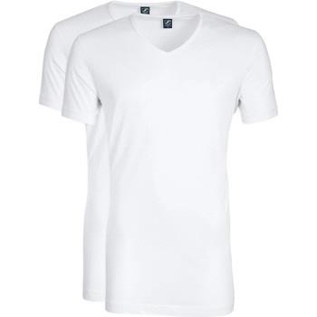 T-shirt Suitable Vibambo T-Shirt Col En V Blanc 2-Pack