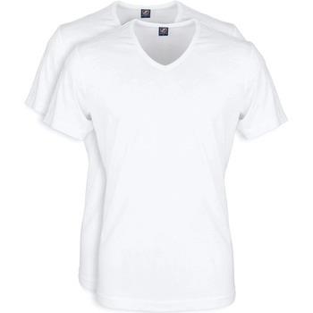 T-shirt Suitable Vita T-Shirt Col En V Blanc 2-Pack
