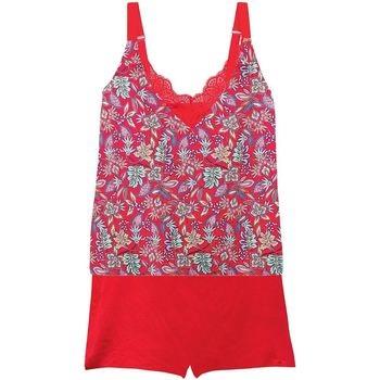 Pyjamas / Chemises de nuit Pomm'poire Top-short multico rouge Aria