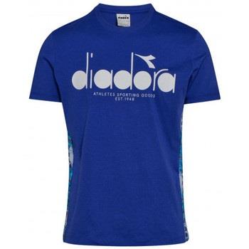 Debardeur Diadora Tee shirt homme bleu à bande 502175279 - S