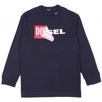 T-shirt enfant Diesel Tee-shirt junior bleu manche longue