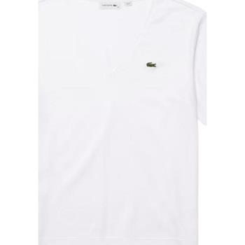 T-shirt Lacoste T shirt Femme Col V Ref 54003 Blanc
