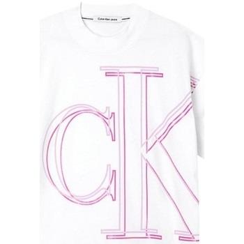 Robe Calvin Klein Jeans Robe T Shirt Ref 57189 YAF Blanc
