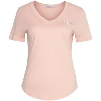T-shirt Calvin Klein Jeans T Shirt Femme Ref 57040 TKY Rose