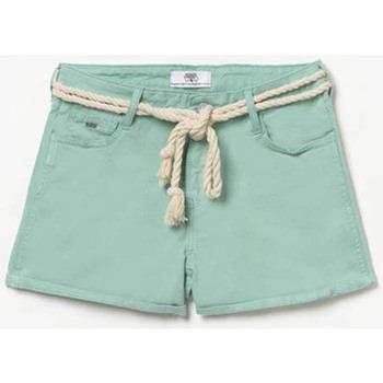 Short enfant Le Temps des Cerises Short tiko taille haute vert d'eau