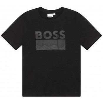 T-shirt enfant BOSS Tee shirt Hugo noir junior J25M02/09B - 12 ANS