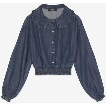 Chemise enfant Le Temps des Cerises Blouse macchigi en tencel bleu