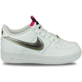 Baskets basses Nike Air Force 1 LV8 Double Swoosh Silver Gold Blanc