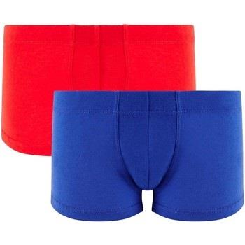 Boxers Pomm'poire Lot de 2 boxers boy rouge bleu Cool Plain by Djembé