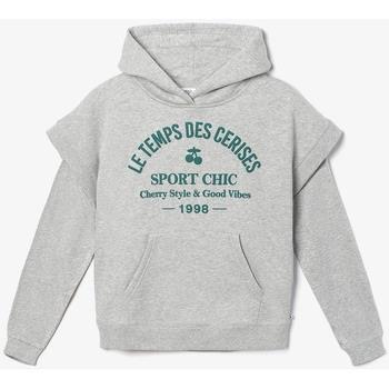 Sweat-shirt enfant Le Temps des Cerises Sweat 2 en 1 steffygi gris chi...