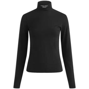 Sweat-shirt Calvin Klein Jeans Pull col roule Ref 57710 BEH noir