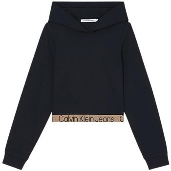 Sweat-shirt Calvin Klein Jeans Sweat A capuche court Ref 57713 BEH noi...