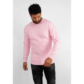 Pull Hollyghost Pull col rond en maille rose