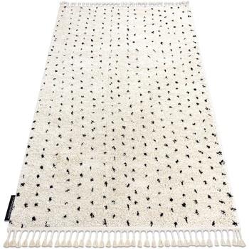 Tapis Rugsx Tapis BERBER SYLA B752 points crème Franges 140x190 cm