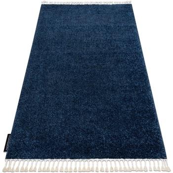 Tapis Rugsx Tapis BERBER 9000 bleu foncé Franges berbère 140x190 cm