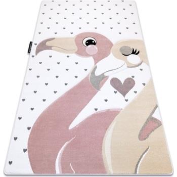 Tapis Rugsx Tapis PETIT FLAMINGOS CŒURS crème 120x170 cm