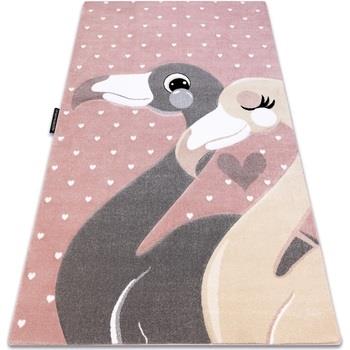 Tapis Rugsx Tapis PETIT FLAMINGOS CŒURS rose 180x270 cm