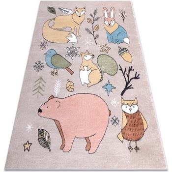 Tapis Rugsx Tapis FUN Forester pour enfants, animaux, forêt 120x170 cm