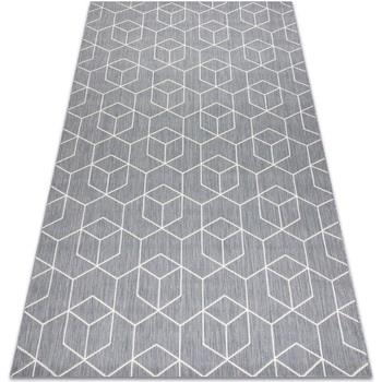 Tapis Rugsx Tapis EN CORDE SIZAL FLAT 48655/637 CUBES 80x150 cm