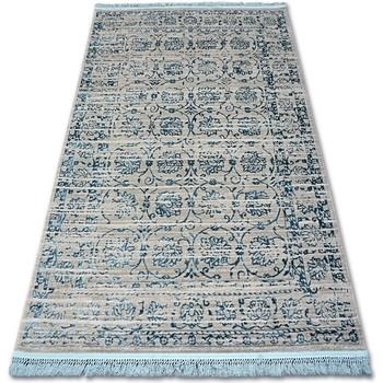 Tapis Rugsx Tapis ACRYLIQUE MANYAS 193AA Gris/Bleu franges 160x230 cm