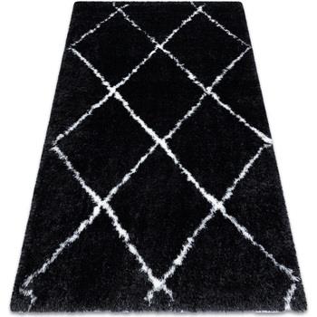 Tapis Rugsx Tapis FLUFFY 2373 shaggy treillis - anthracite 80x150 cm