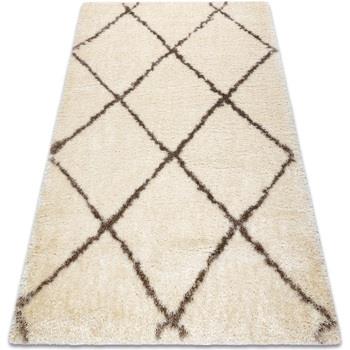 Tapis Rugsx Tapis FLUFFY 2373 shaggy treillis - crème 120x170 cm