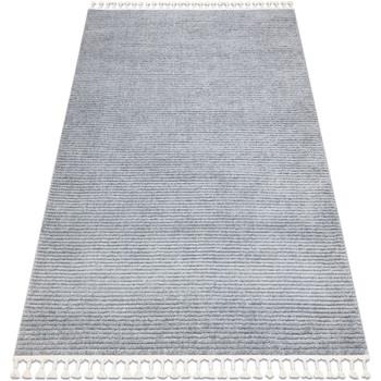 Tapis Rugsx Tapis SEVILLA PC00B rayures gris Franges berbère 140x190 c...