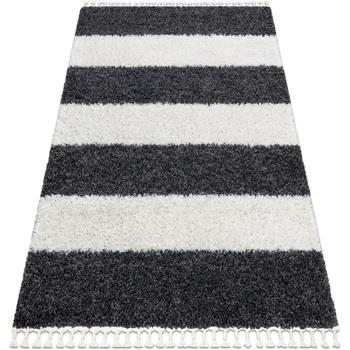 Tapis Rugsx Tapis UNION 4079 Rayures gris et crème 140x190 cm