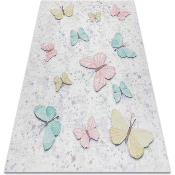 Tapis Rugsx Tapis lavable BAMBINO 1610 Papillons pour les 80x150 cm