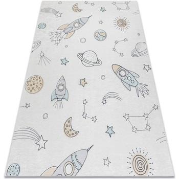 Tapis Rugsx Tapis lavable BAMBINO 1278 Fusée spatiale pour 80x150 cm