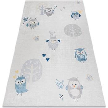 Tapis Rugsx Tapis lavable BAMBINO 1161 Hiboux pour les 80x150 cm