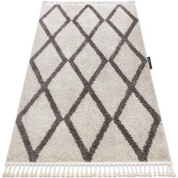 Tapis Rugsx Tapis BERBER TROIK crème Franges berbère marocai 80x150 cm