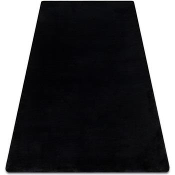 Tapis Rugsx Tapis POSH Shaggy noir très épais, en 80x150 cm
