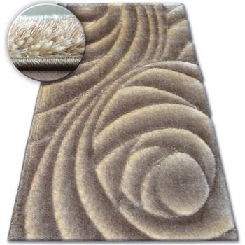 Tapis Rugsx Tapis Shaggy SPACE 3D B217 marron clair 80x150 cm