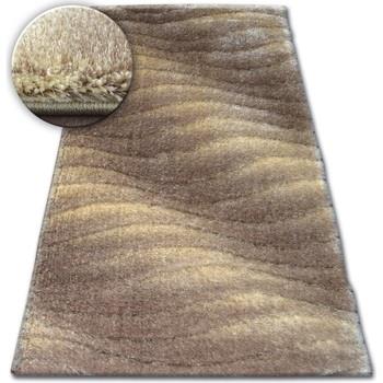 Tapis Rugsx Tapis Shaggy SPACE 3D B222 marron clair 80x150 cm