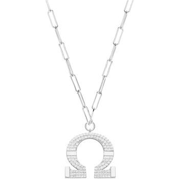 Collier Orusbijoux Collier Chaine Argent Omega Serti De Zirconiums Bla...