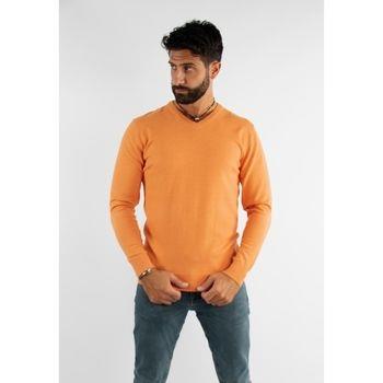 Pull Hollyghost Pull orange touch touch cashemere avec col V